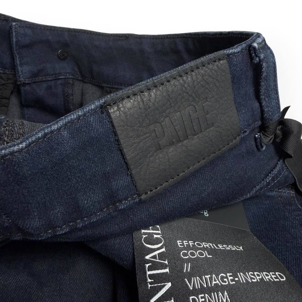 PAIGE Wide Leg Sasha Jeans NWT 32" Sz 26 Dark Wash Relaxed Anthropologie $259 - Picture 9 of 14